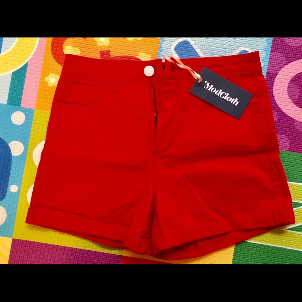 NWT red ModCloth shorts